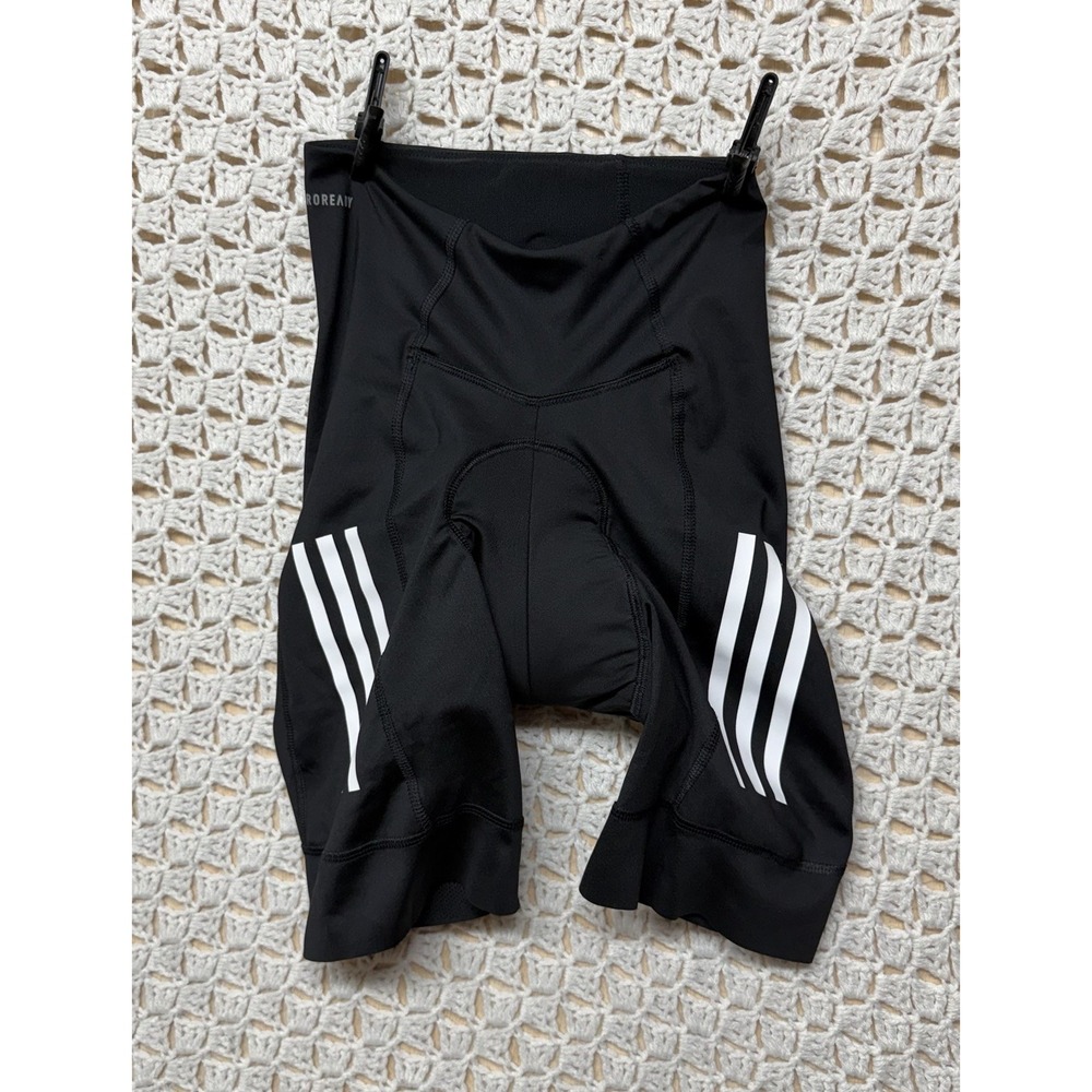 New Adidas Aeroready The Cycling Short  Womens Sz XS Black 3-Striped Padded